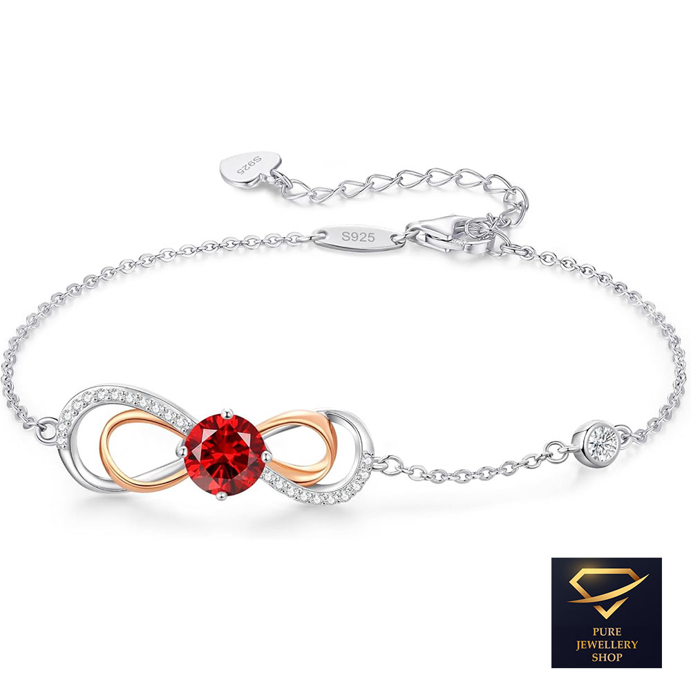 Rose Gold Infinity Heart Bracelet