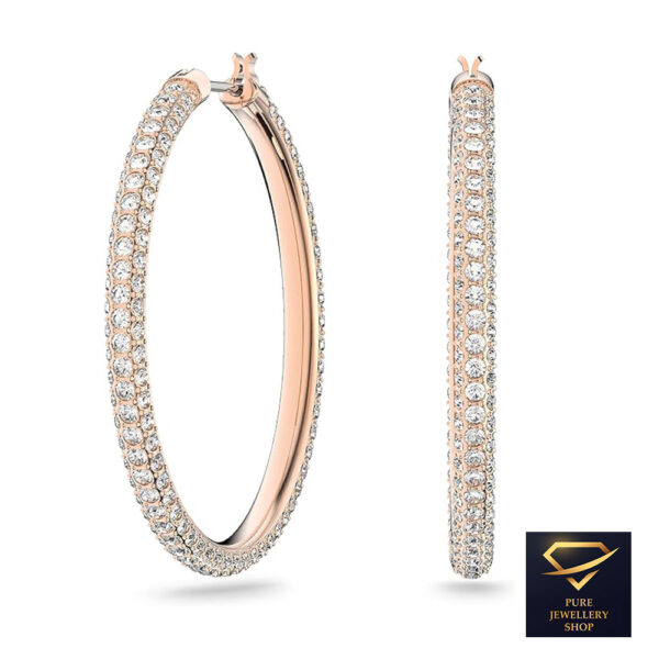 8 Stone Crystal Hoop Earrings